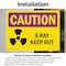 Signmission Radiation & Laser Sign, 7 in H x 10 in W, Vinyl Decal, Rectangle OS-2PACK-CR-D-710-L-10200 - alternate 3